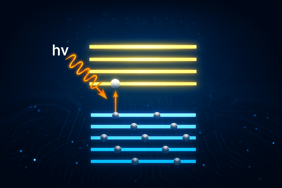 Photochemical surface adhesion illustration